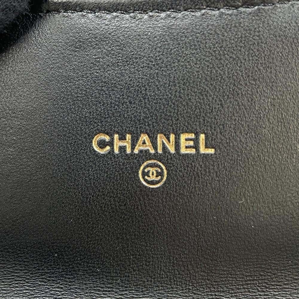 Chanel Belt Bag Matelasse Coco Mark Chain Pouch Lambskin CHANEL Waist Black - Picture 16 of 16
